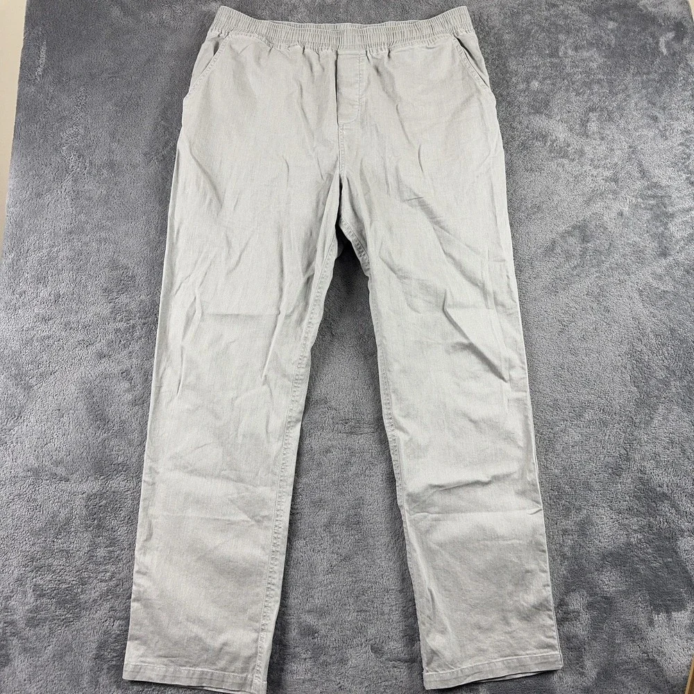 Carbon2Cobalt Pants Mens XL Gray Stretch Chino Elastic Waist Travel‎ Lightweight